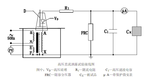 高压直流泄露试验接线图.jpg 高压直流泄露试验接线图.jpg